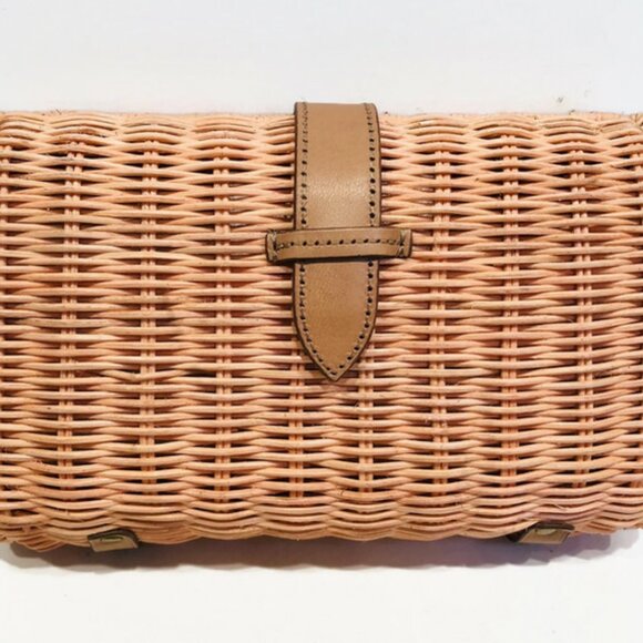 J. Crew Pink Wicker Purse - Picture 7 of 8